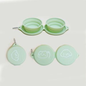 DEQIX Creative Pet Folding Bowl Silicone Multi-use Cat Drinking Feeder Pet Supplies Portable Dog Food Feeding Basin Outdoor