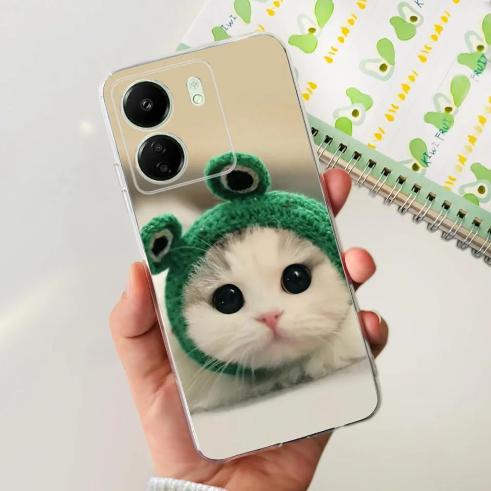 Case For Xiaomi Redmi 13C Cover Redmi 13C Funda 3D Cartoon Phone Holder  Case For Redmi 13 C redmi13c Cute Cat Silicone Cover