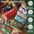 24 Pieces Makeup Bags Bulk Canvas Cosmetic Bags Purse Organizer Zipper Cosmetic Pouch Portable Travel Toiletry Pouch for Women Men Gifts, 7 x 4 Inch (Christmas). 