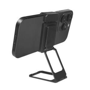 Universal Mini Durable Metal Cellphone Holder Clipping 360 Rotation Zinc Alloy Portable Foldable Adjustable Stand Mount Electronic Mobile Cellphone Smartphone Clamp Bracket Accessories Folding Handy