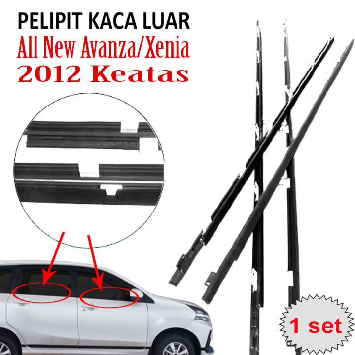 Pelipit Kaca Luar All new Avanza/Xenia Weather Strip Avanza Xenia 2012 keatas (1 set)