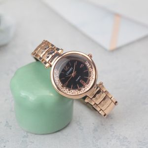 Jam tangan Wanita Linary happy mata tali rantai analog original
