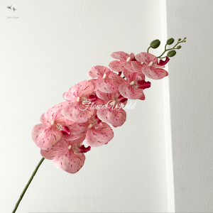 [FlowerWorld]Bunga Anggrek 3D Kain Frosted Pastel 9 Kuntum Jumbo / Bunga Palsu Plastik Buatan Imitasi Hias Dekor Buket Bouquet Rumah Pesta/Bunga Hias Plastik/Bunga Hias Plastik Murah Dan Import/Bunga Hias Per Tangkai