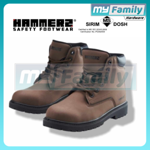 HAMMER2 HM2-222 SIRIM DOSH Safety Working Footwear Shoe Boot Brown 6.5" Lace Up Ankle Kasut Keselamatan 安全 工业 工作 鞋子 靴子 棕色 鞋带