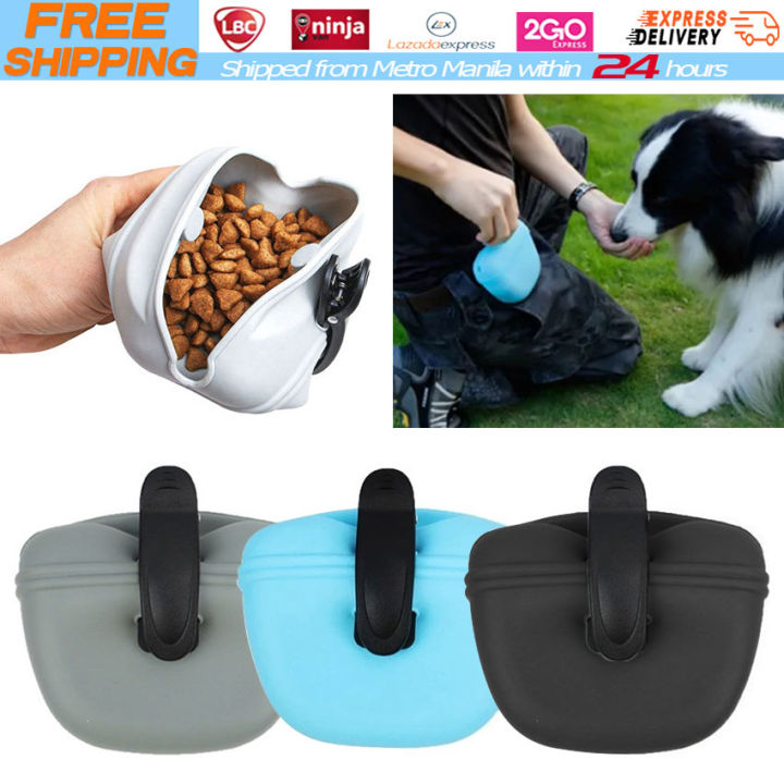 Local Warehouse Silicone Dog Treat Bag Pet Portable Dog Training