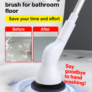 แปรงทำความสะอาดไฟฟ้าไร้สายอเนกประสงค์ เสียงรบกวนต่ำ หัวแปรงเปลี่ยนได้ เหมาะสำหรับห้องน้ำและห้องครัว电动清洁刷