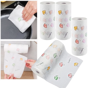 800pcs per roll Disposable Clean Lazy Rag Paper Kitchen Oil Absorbent Paper Towels Washable Dish Cloth Dish Towel