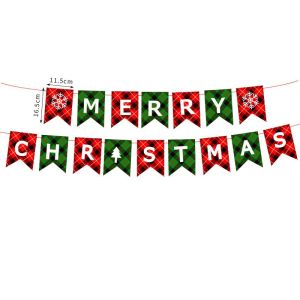 ธงกระดาษเมอร์รี่คริสต์มาสขนาด2.5ม. ธงแขวนตกแต่งปาร์ตี้วันคริสต์มาสเครื่องประดับจี้ซานตาคลอสต้นคริสต์มาส