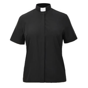 Priest Shirt Uniform for Women Clergy Tab Collar Catholic Church Pastor Costume