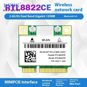 🎀🎁【Special price】Deng 1ชุดสำหรับแล็ปท็อป ชิ้น Windows 10 11 RTL8822CE RTL8821CE WIFI การ์ดและเสาอากาศเครือข่าย802.11AC PCIe BT5.0ขนาดเล็ก