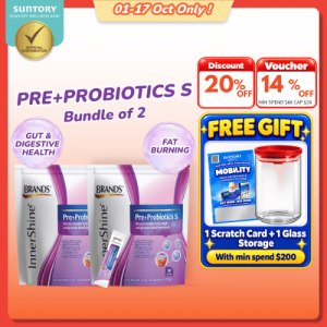 BRANDS® Pre+Probiotics S | Gut Health & Weight Management Supplement (30 Sachets) [Bundle of 2]