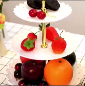 Kệ Bánh 3 Tầng Đa Năng – Trưng Bày Trái Cây Snack Bánh Quy Đẹp Mắt