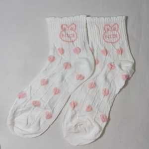 FU  Kaos Kaki Panjang Motif Import Murah Motif Pink Polos Wanita Diatas Mata Kaki Kaos Kaki Panjang Office Sport Fashion Olahraga KK-08