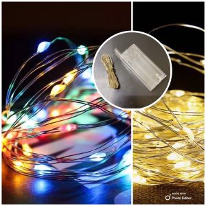 Đèn Led Trang Trí Đom Đóm Xài Pin AA 3 Mét 30 Bóng Fairy Light Trang Trí Noel Tết Decor Quán Nhà Cửa