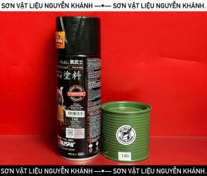 🟢 Sơn xịt SAMURAI Kurobushi - Màu Xanh Quân Đội 146 (Soldier Green) – 400ml
