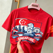 SG 61 SHIRT 2026 61th National Day Ndp T- shirt I Love Singapore Red and White National Day Outfits Adult and Child Sizes Tops