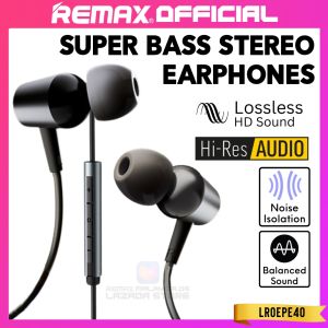 Fon Telinga ORAIMO OFFICIAL Full Bass Music Earphone With Mic In Ear High Quality Original 3.5 mm Audio Jack Wired Stereo Hi Res For Call Android Earfone Wayar Fon Telinga LRE40