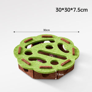 Pet Toys Cat Toys Cat Puzzle Maze Toys Felt Splicing Box Contains Cat Bell Balls