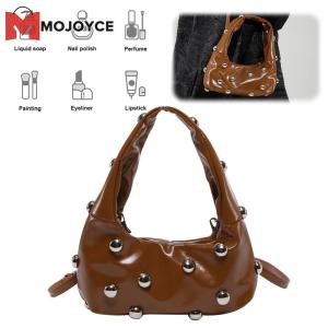 MOJOYCE Fashionable Women Cross Body Bag with Rivet Embellishments and Adjustable Strap for Versatile Style