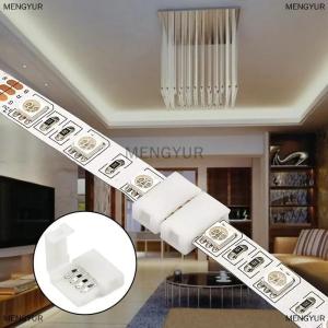 [COD] MENGYUR 10Pcs LED Strip Connector 8MM 10MM 2Pin 3Pin 4Pin 3528 5050 RGB Single Color Solderless PCB Board Wire Free Welding Connectors