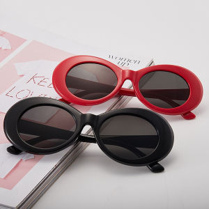 🔥🔥Roman Holiday Rock Star Retro Clout Goggles Oval Round Pop Black Lenses Sunglasses Women Men Design COD