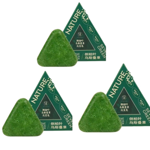 แชมพู โฟมหนา สบู่ ใบไซเปรส ฟื้นฟูรูขุมขน โพลีโกนั ม ั ส ดชื่นและสะอาด ทําด้วยมือแบบโบราณ