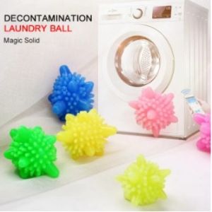 1 TAKE 1 2PCS Laundry Ball Reusable Washing Machine Magic Clothes Dyer Ball P2455