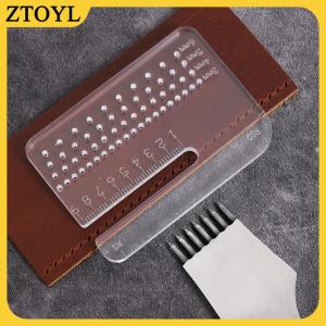 ZTOYL 4Mm Đa Chức Năng Dày Trong Suốt Puller Acrylic Tròn Cắt Khoảng Cách Cai Trị Đánh Phụ Trợ Của Nhãn Hiệu Da Công Cụ