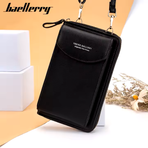 Baellerry women rfid Vertical crossbody cell phone bag vegan leather shoulder bag 8691
