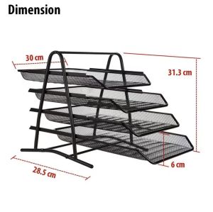 5 layer file rack desk file tray 5 tier foldable file storage box office wire metal mesh  Organizer file Trays