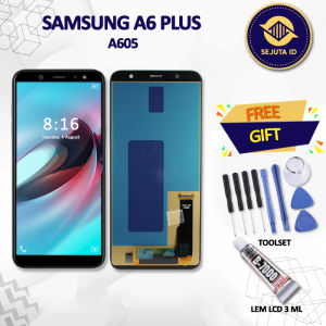 LCD SAMSUNG A6 PLUS / SAMSUNG A605 ORIGINAL FULLSET FREE TOOLSET + LEM LCD