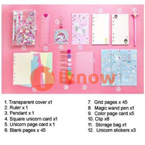 ฉันรู้ว่าหนังสือไดอารีสมุดรายวันสมุดบันทึกยูนิคอร์นเล่มใหม่กระดาษโน้ตเป็นเล่มท่องเที่ยวกระดาษโน้ตประจำวันน่ารักน่ารักอุปกรณ์การเรียนพร้อมปากกาของขวัญสติกเกอร์ลายยูนิคอร์นสำหรับ A5วัยรุ่นเด็กเล็กเด็กผู้หญิง/ขนาด A6