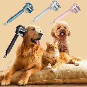 SWEET ELVES Flip-Top Pet Knot Untangling Comb Hair Removal Hanging Pet Hair Removal Pet Supplies Comfort Grip Dogs Dematting Comb for Long Haired Pets
