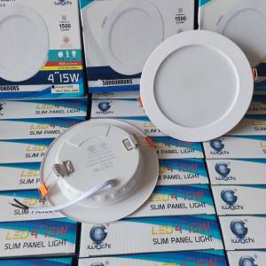 SMAC 1ดวง โคมไฟ ดาวน์ไลท์ ฝังฝ้า แบบกลม คุ้มสุดๆ รุ่นใหม่สว่างพิเศษ ถูกและดี มี มอก. ประกัน 1ปี LED 4นิ้ว 6นิ้ว 185-265VAC Panal เต๋าต่อสายฟรี