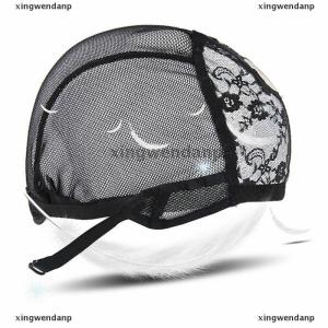 xingwendanp Mũ lưới ren toàn bộ tóc giả Mũ lưới tóc dệt để làm tóc giả dây đai điều chỉnh được