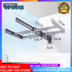 Wall Mounted Clothes Hanger Space-Saver Collapsible and Retractable Garment Drying Rack for Balcony Laundry Bathroom and Bedroom