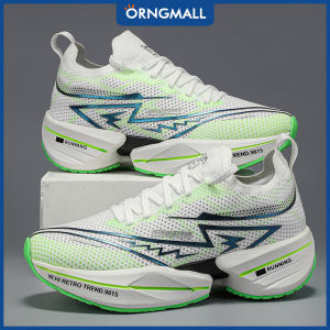 [Breathable Sneakers] ORNGMALL Mens Casual Sneakers | Geometric & Letter Print Running Shoes for Gym & Casual Attire Lightweight Fabric Upper Breathable Mesh Inner Low Top Sports Style Lace-Up Closure Dry-Keeping Design