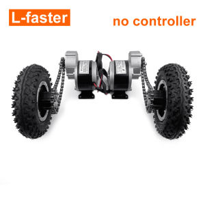 24V 250W Cheap Heavy Duty Platform Trolley DIY Electric Hand Carts Conversion Kits Dual DC Brushed Gear Motor