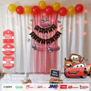 Backdrop Dekorasi Ulang Tahun Happy Birthday 1 set paket Tirai Pesta Anak Paket C*rs