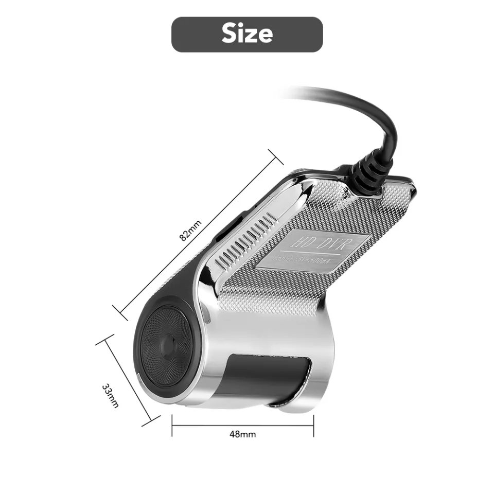 720p HD USB Dash Cam untuk Android Radio Head Unit 170 Derajat