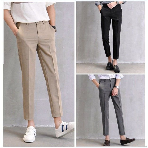 Korean Suit Pants Men's Pants Casual Long Pants Men Slack Pants Office  Seluar Straight Panjang Lelaki X201