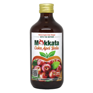 MAKKATA Cuka Apel Asli Original Bpom 330ml - Cuka Apel With Mother 330ml - Cuka Apel Makkata
