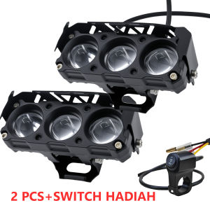 Dual Color (White/Yellow) Mini Lens LED Fog Lights 12V 24V Driving Lamps for Cars Trucks SUVs UTVs