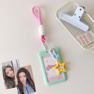 JOYNCLEON Đồ treo trang trí hình ngôi sao ngọt thiết kế đồ đựng thẻ phù hợp cho Thẻ lưu trữ hàng ngày nữ mới phong cách thẻ di động đồ đựng thẻ