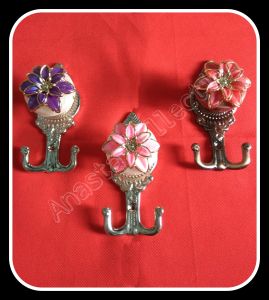 Hook gorden model Bunga Lily plat besi tebal / kaitan tali gorden