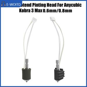 【E-WOITD】 1ชุดอุปกรณ์ DIY สำหรับ anycubic kobra 3 MAX nozzle hotend kobra 3 MAX Combo Swap รวดเร็วหัวฉีดเหล็กแข็ง 0.8มม.