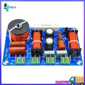 [ VKTECH ] 250W 3 Way Speaker Crossover Filter for Treble Mid and Bass Frequency Management