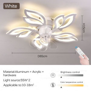 Nordic bedroom fan light LED living room modern decorative chandelier Home dining room fan lamp