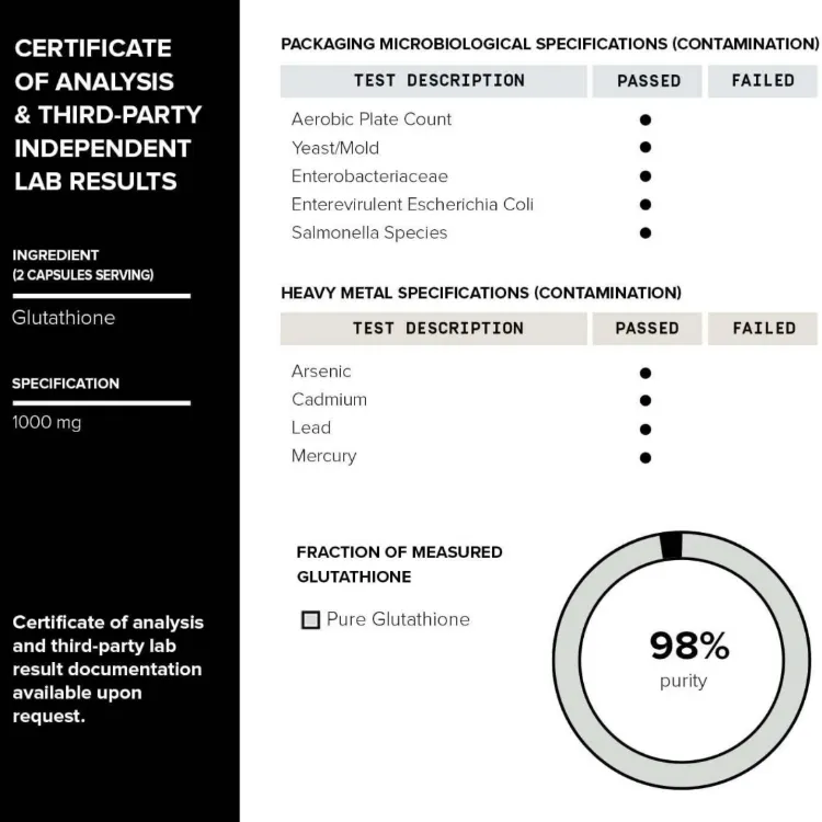toniiq ultra high strength glutathione capsules NSF Certified - 1000mg Concentrated Formula - 98%+ Purified and Bioavailable - Non-GMO Fermentation - 240 Capsules Reduced Glutathione Supplement Toniiq Ultra High Strength Glutathione
