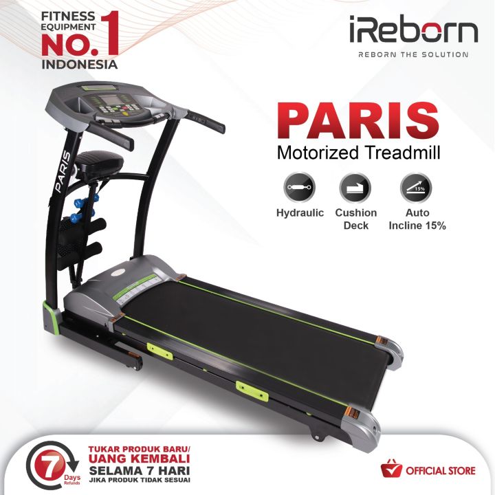 Alat Fitness Olahraga Treadmill Elektrik iReborn Paris Mesin Dan
